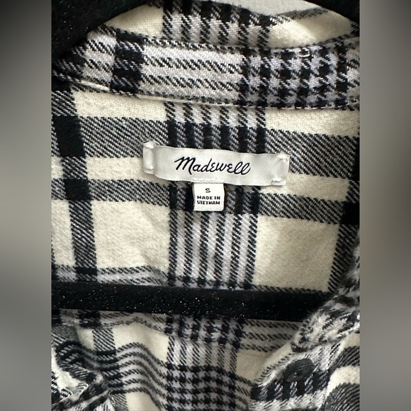 Madewell Flannel Oversized Ex-Boyfriend Shirt in Romana Plaid 💯 Cotton size S - Picture 5 of 6